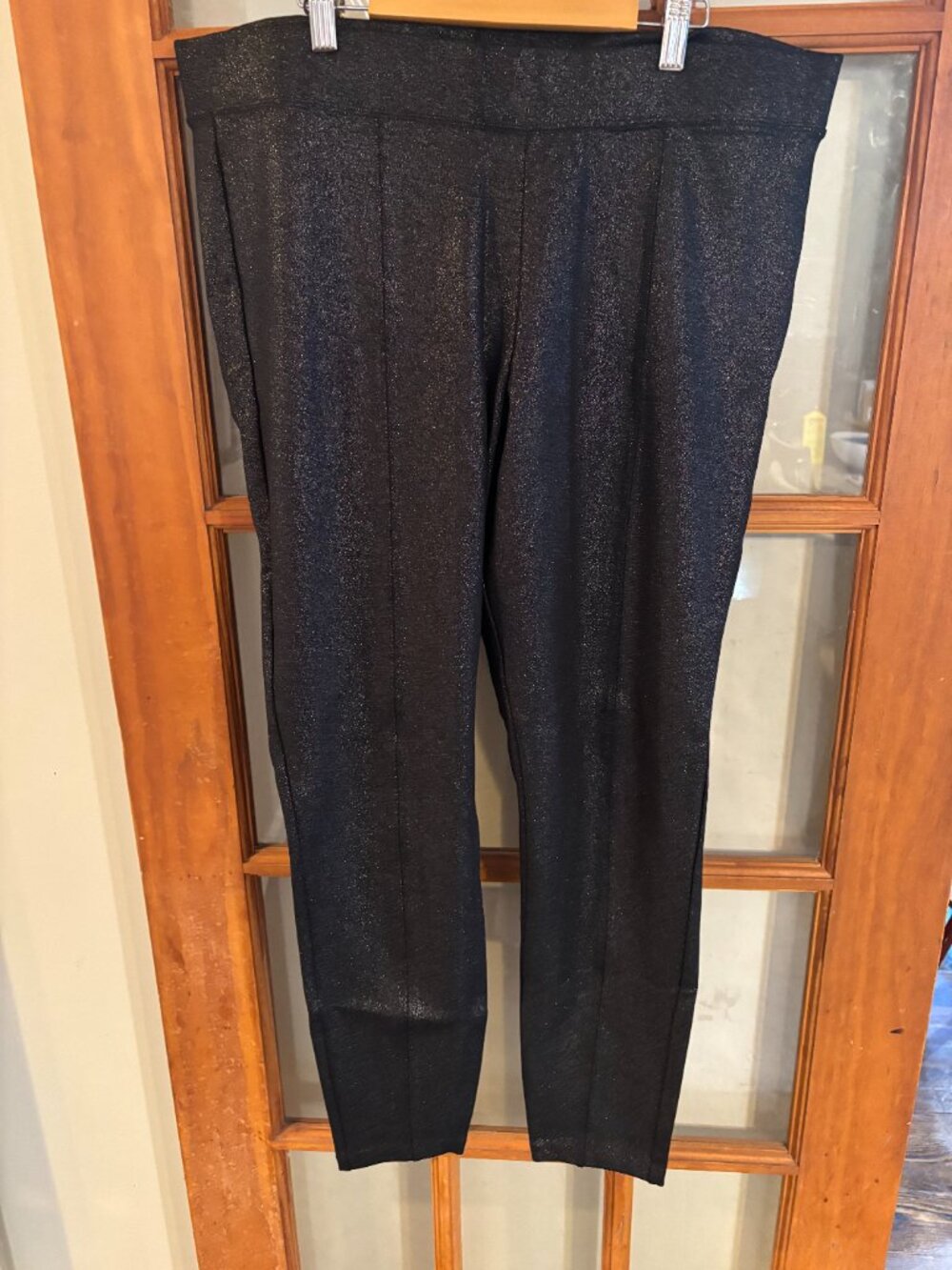 Old Navy Women's Stevie Black Shimmer legging  SZ: XL